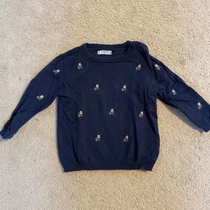 Mayoral 12 Months Navy Bulldog Sweater